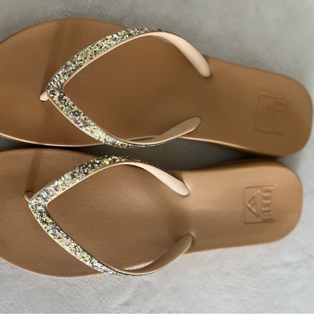 Reef Women's Glitter Sandals - Brown and Silver